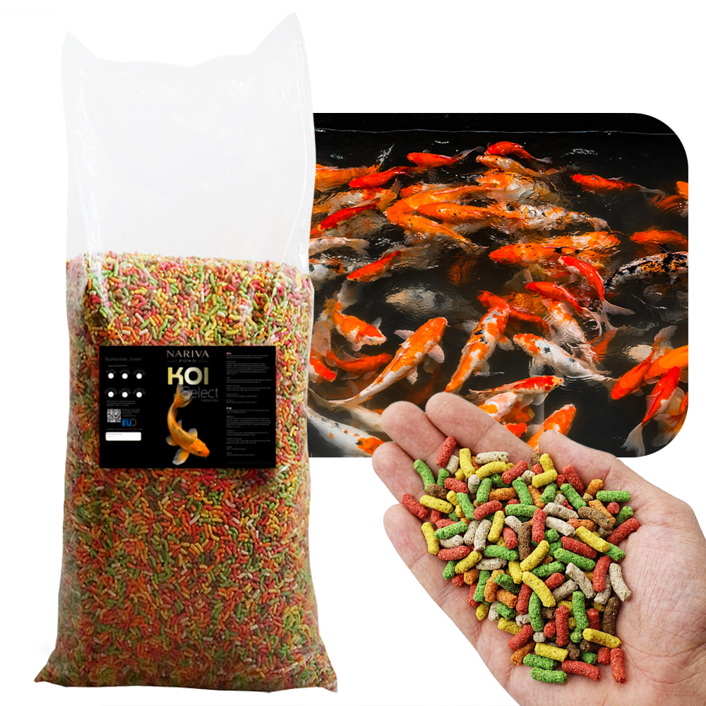Nariva Koi Select 80L - Pokarm dla ryb do oczka wodnego i stawu (Pałeczki).jpg